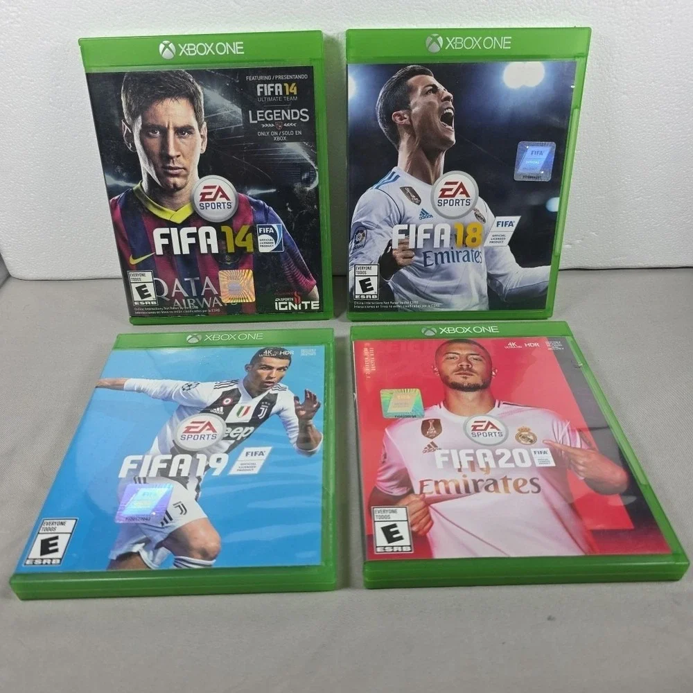 Lot of 4: Xbox One FIFA Soccer‎ Games - FIFA 14, 18, 19, 20 Bundle